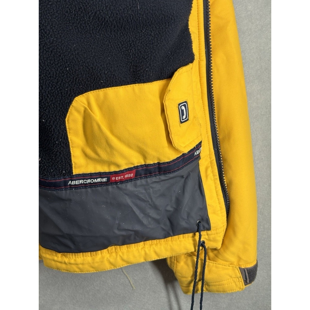 Vintage Abercrombie & Fitch A92 Fleece Lined Winter Ski Jacket Yellow Men's Sz S - Picture 8 of 14